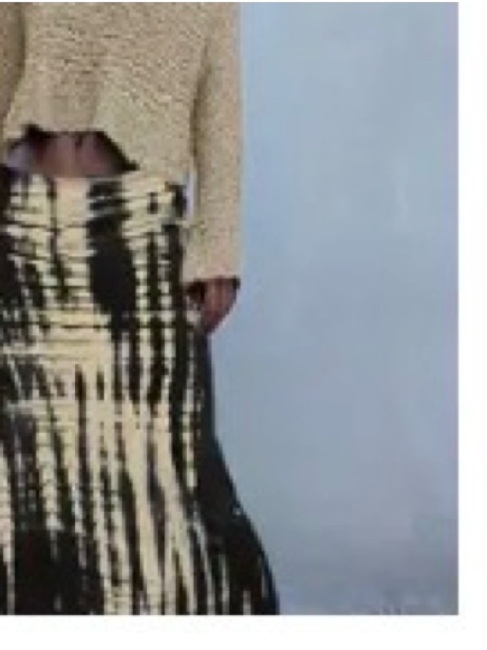 Tie-Dye Maxi Skirt in Black and Cream